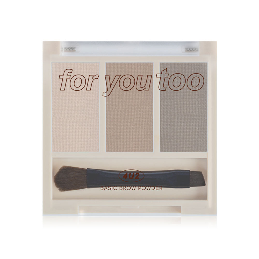 4U2 Brow Powder Palette - 3 Shades for Natural Fluffy Eyebrows - Beauty Buddy