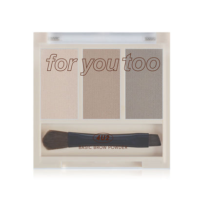 4U2 Brow Powder Palette - 3 Shades for Natural Fluffy Eyebrows - Beauty Buddy