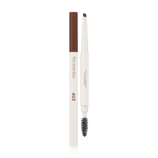 4U2 Eyebrow Pencil - Natural Brown with Flat Tip Design - Beauty Buddy