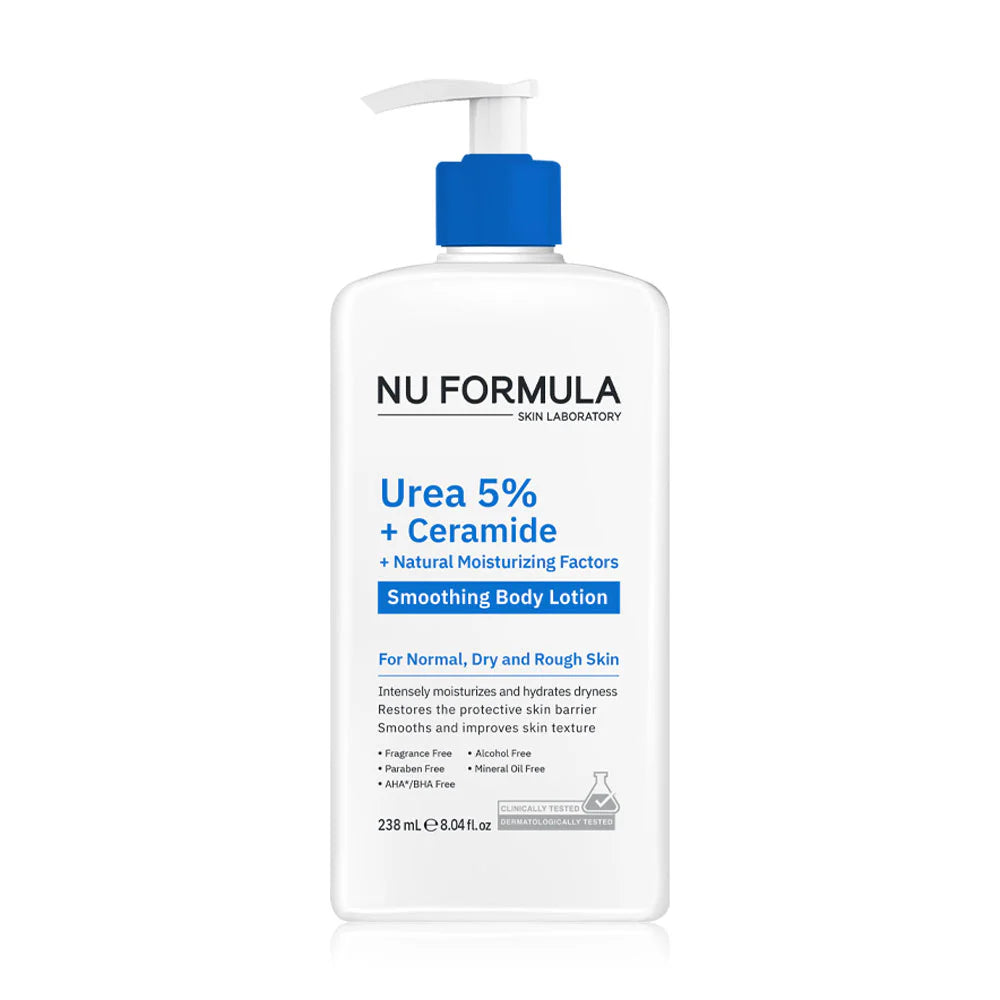Nu Formula Urea 5% + Ceramide + Natural Moisturizing Factors Smoothing Body Lotion 238ml