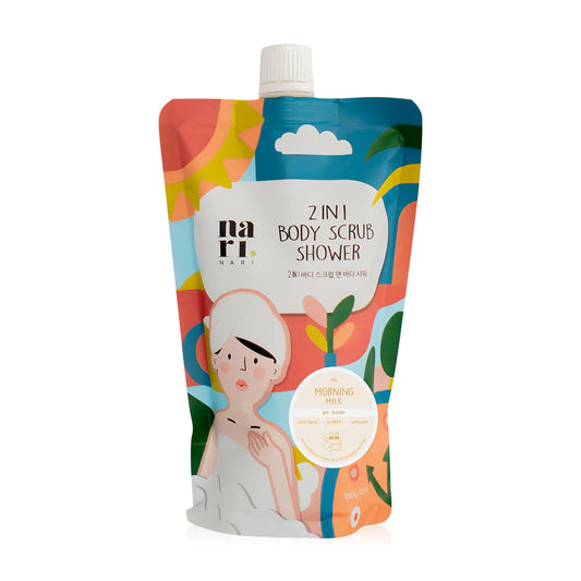 NARI 2-in-1 Body Scrub Shower 350g #Morning Milk