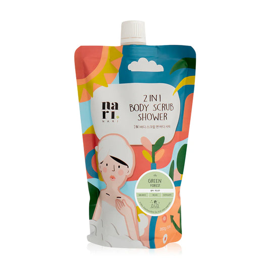 NARI 2-in-1 Body Scrub Shower 350g #Green Forest