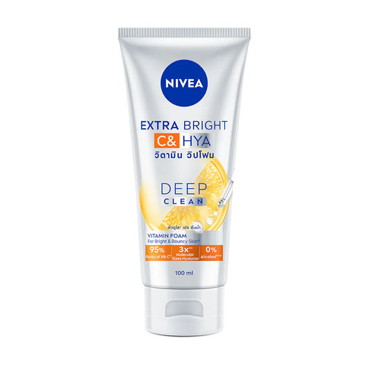NIVEA Facial Cleanser - Extra Bright C&Hya Vitamin Foam 100ml - Beauty Buddy
