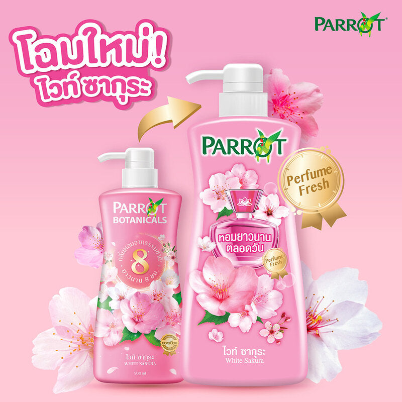 Parrot Botanical Shower Cream White Sakura 450ml x 2pcs