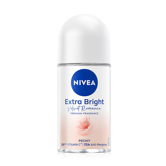 NIVEA Roll-On Deodorant - Extra Bright Peony Fragrance - Beauty Buddy