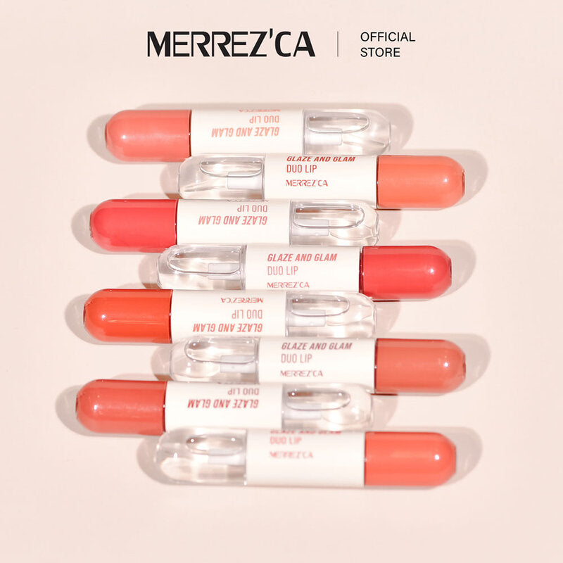 Merrezca Lip Duo - Matte & Oil Textures in Light Peach