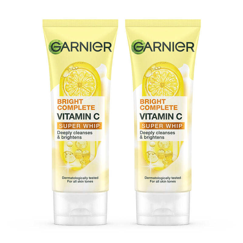 Garnier Bright Complete Vitamin C Super Whip Facial Whip Foam 100ml x 2pcs