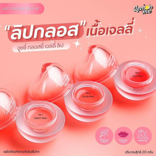 Lemon Me Lip Gloss - Juicy Jelly in Hot Pink - Beauty Buddy