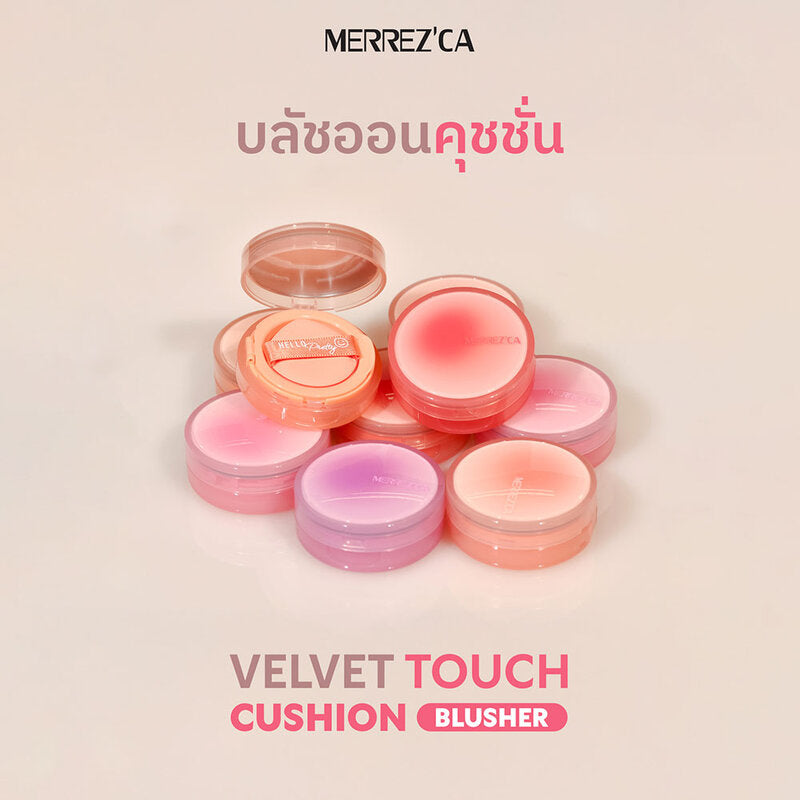 Merrezca Cushion Blusher - Soft Peach Velvet Formula