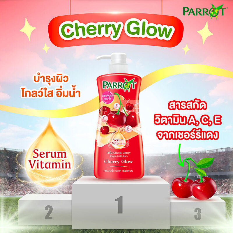 Parrot Serum Vitamin Shower Cream Cherry Glow 450ml x 2pcs