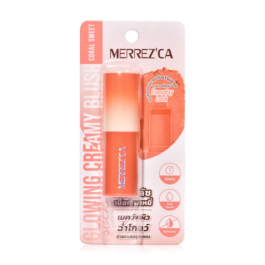 Merrezca Creamy Blush Stick - Glowing Coral Velvet - Beauty Buddy
