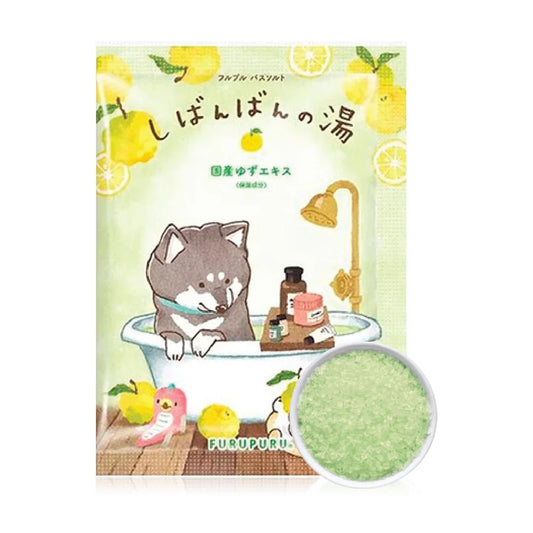 FURUPURU Shibanban Bath Salt 60g #Yuzu