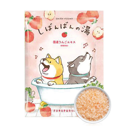 FURUPURU Shibanban Bath Salt 60g #Apple