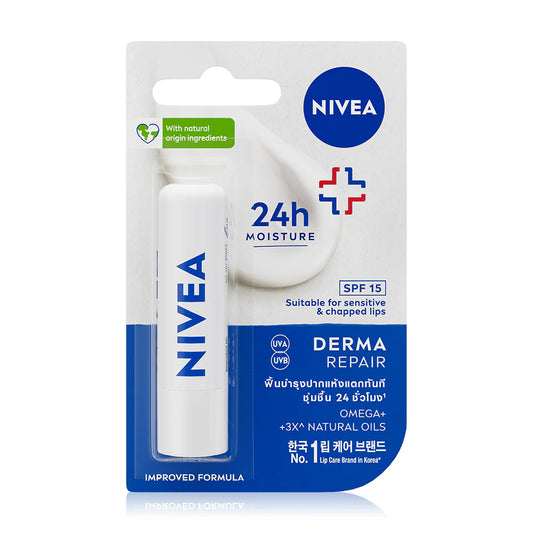 NIVEA Lip Care - Derma Repair with SPF 15 - Beauty Buddy