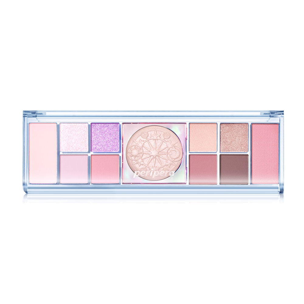 Peripera Makeup Palette - Cherry Version with Eyeshadow, Blush, Highlighter - Beauty Buddy