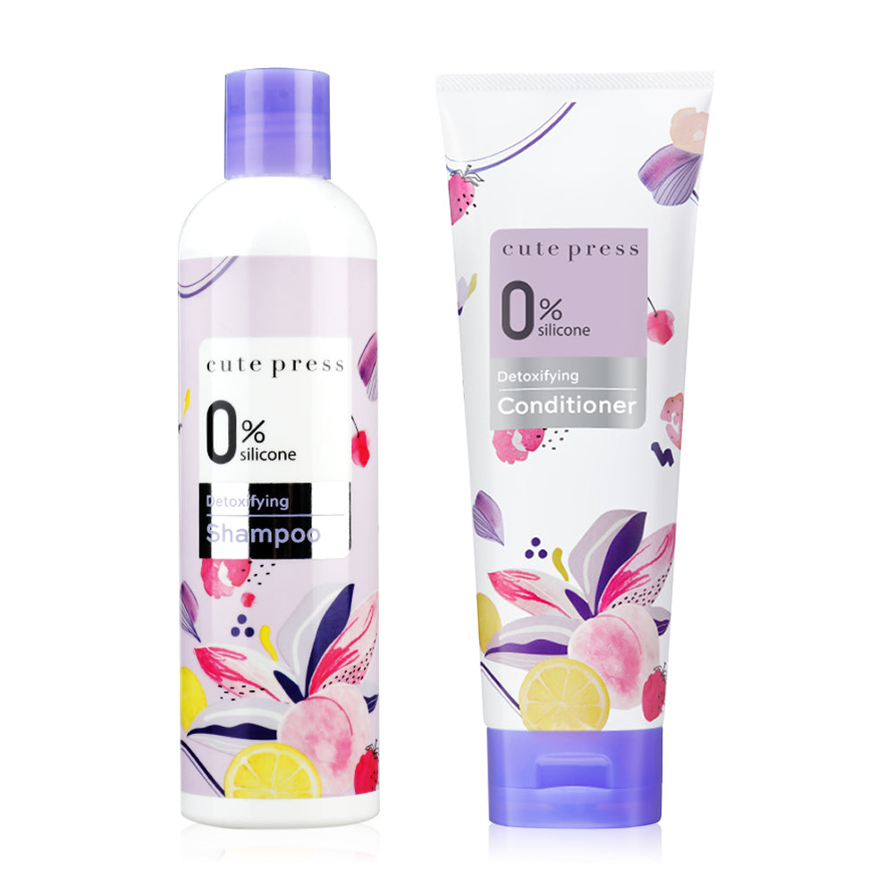 Cute Press Hair Care Set - Detoxifying Shampoo & Conditioner for Oily Scalp - Beauty Buddy