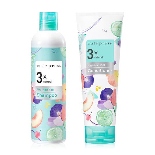 Cute Press Hair Care Set - Natural Anti-Hair Fall Shampoo & Conditioner - Beauty Buddy