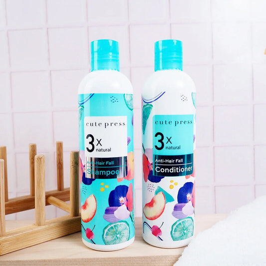 Cute Press Hair Care Set - Natural Anti-Hair Fall Shampoo & Conditioner - Beauty Buddy