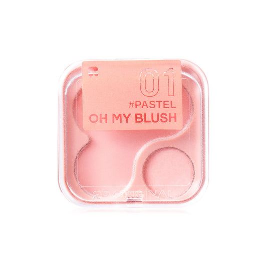 2P Original Blush - #01 Pastel Dust-Free Dual Texture - Beauty Buddy
