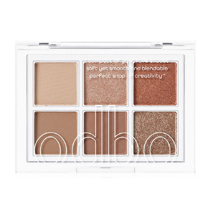 ODBO Eyeshadow Palette - 6 Blendable Shades - Beauty Buddy