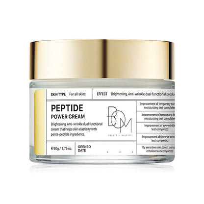 BOM Peptide Power Cream - 50g for Skin Elasticity and Firmness - Beauty Buddy