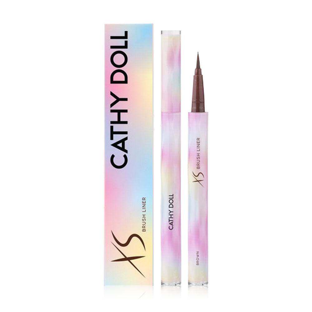 Cathy Doll Brush Liner - Brown Waterproof Eyeliner 0.6ml - Beauty Buddy