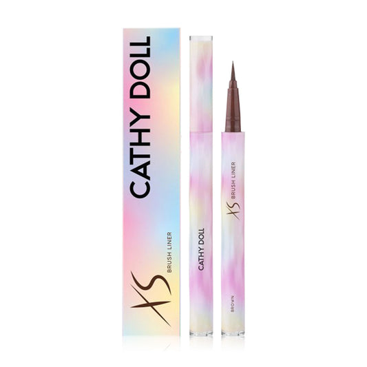 Cathy Doll Brush Liner - Brown Waterproof Eyeliner 0.6ml - Beauty Buddy