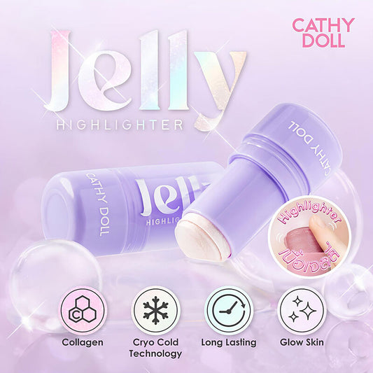 Cathy Doll Jelly Highlighter - Grid Gold Shimmer Stick - Beauty Buddy