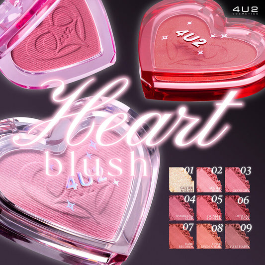 4U2 Blush - Heart #09 To Be Happy - Beauty Buddy