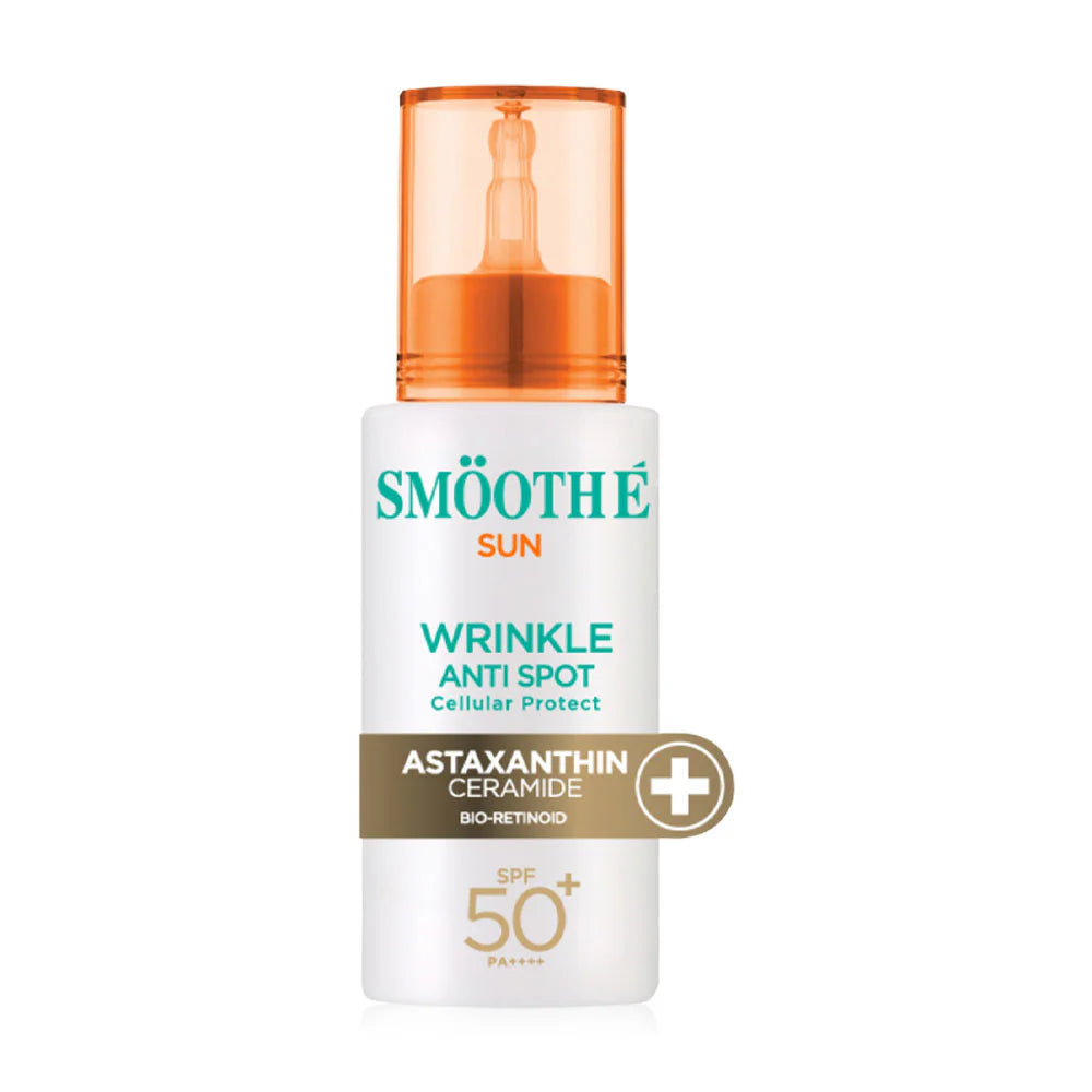 Smooth E Sun Wrinkle Anti Spot Cellular Protect Astaxanthin Ceramide Bio-Retinoid SPF 50+ PA+++ Physical Sunscreen 30g