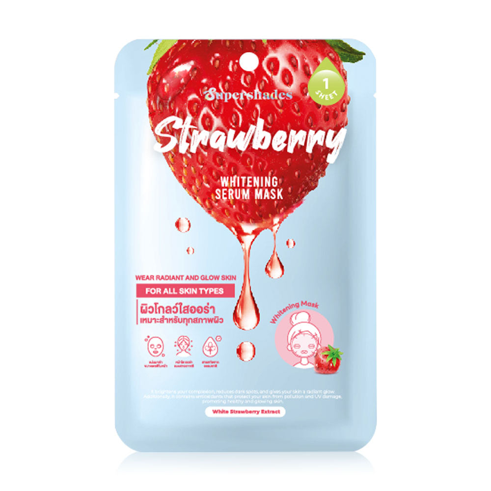 SuperShades Strawberry Whitening Serum Mask 25g