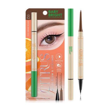 Baby Bright Eyebrow Pencil & Eyeliner - Medium Brown Yuzu Formula - Beauty Buddy