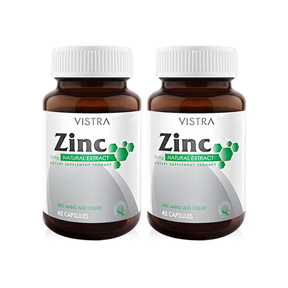 VISTRA Zinc 15mg 45 Capsules x 2pcs Dietary Supplement