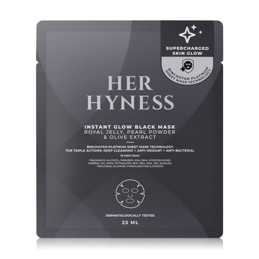 Her Hyness Instant Glow Mask - Binchotan Charcoal Formula - Beauty Buddy