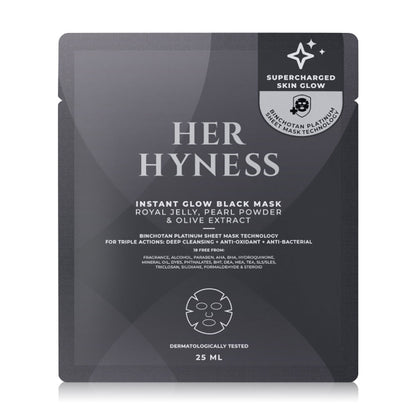 Her Hyness Instant Glow Mask - Binchotan Charcoal Formula - Beauty Buddy