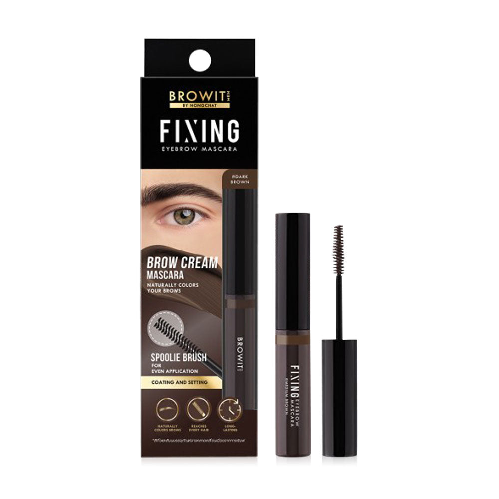 Browit Eyebrow Mascara - Dark Brown Fixing Formula for Men