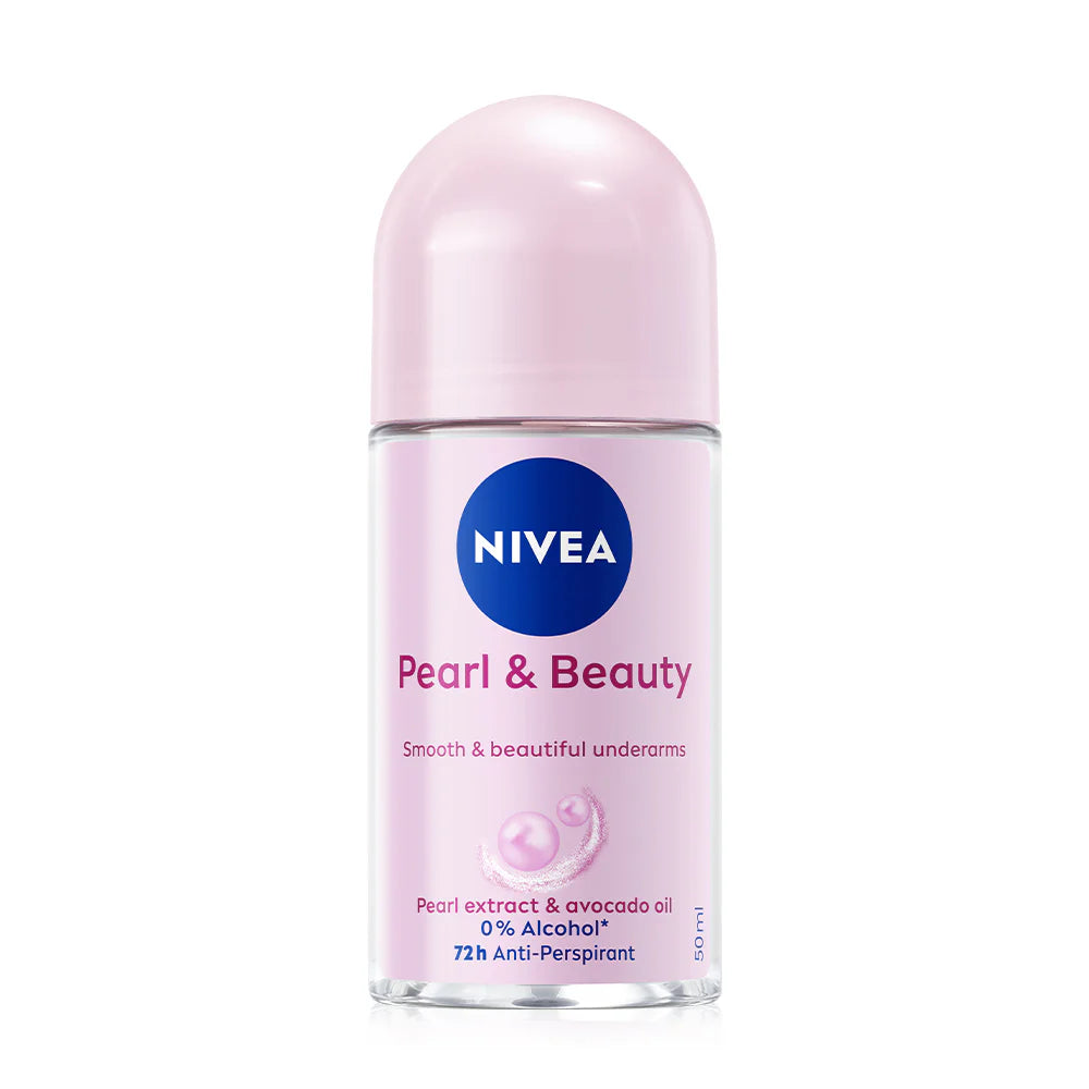 NIVEA Deodorant Roll-On - Pearl & Beauty Formula 50ml - Beauty Buddy
