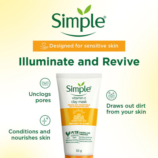 Simple Vitamin C Brighten Clay Mask 50g