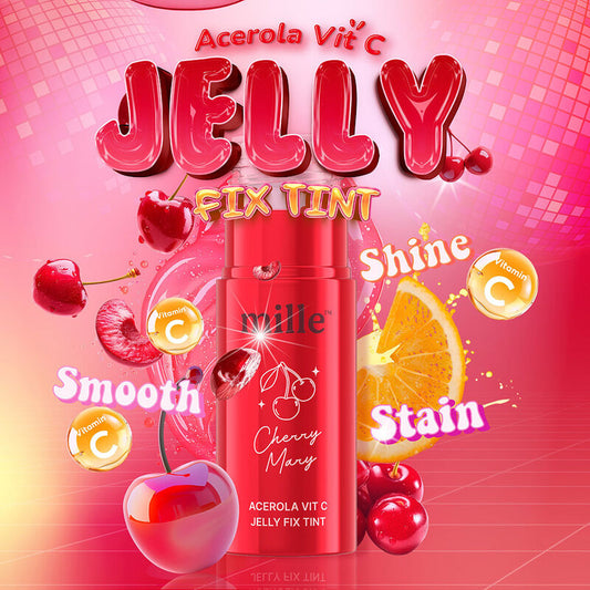 Mille Lip Tint - Acerola Vitamin C Jelly #01 Cherry Mary - Beauty Buddy