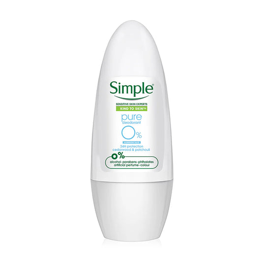 Simple Sensitive Skin Experts Pure Deodorant Roll On 45ml