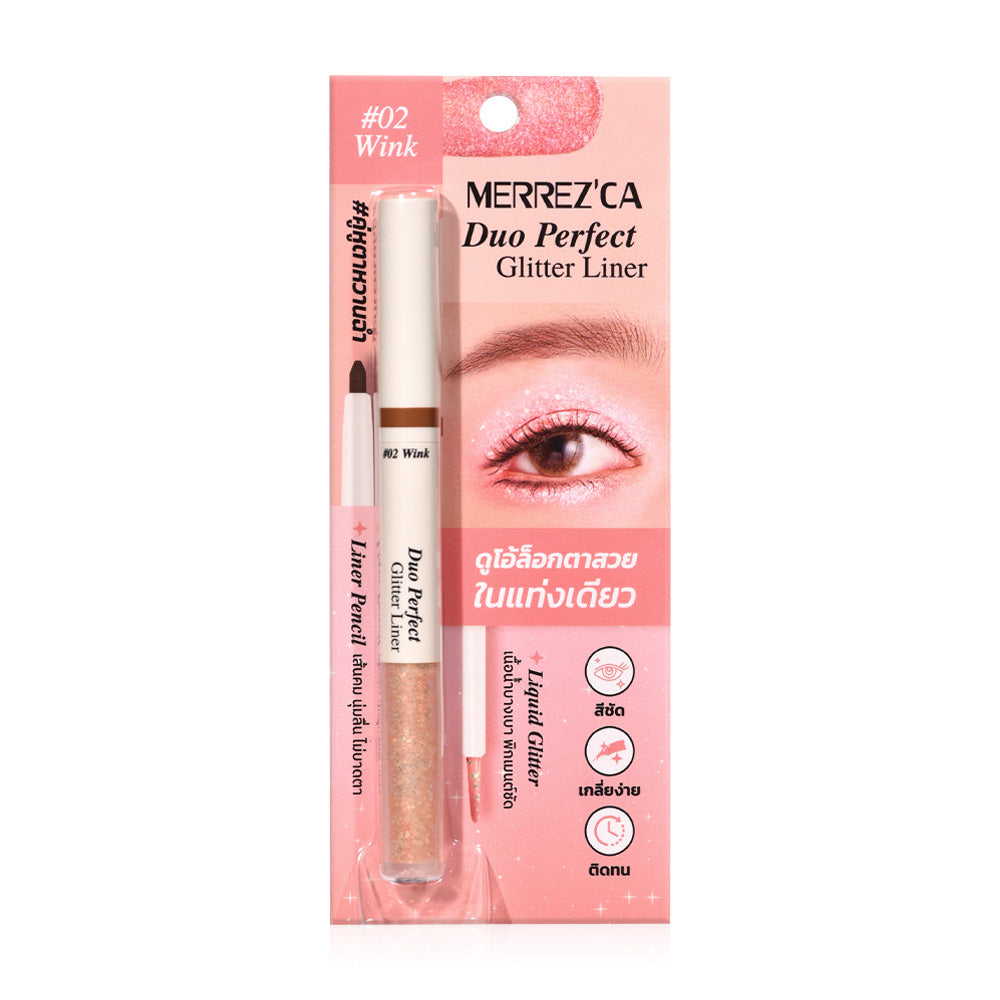 Merrezca Glitter Liner - 2-in-1 Eyeshadow Stick #02 Wink