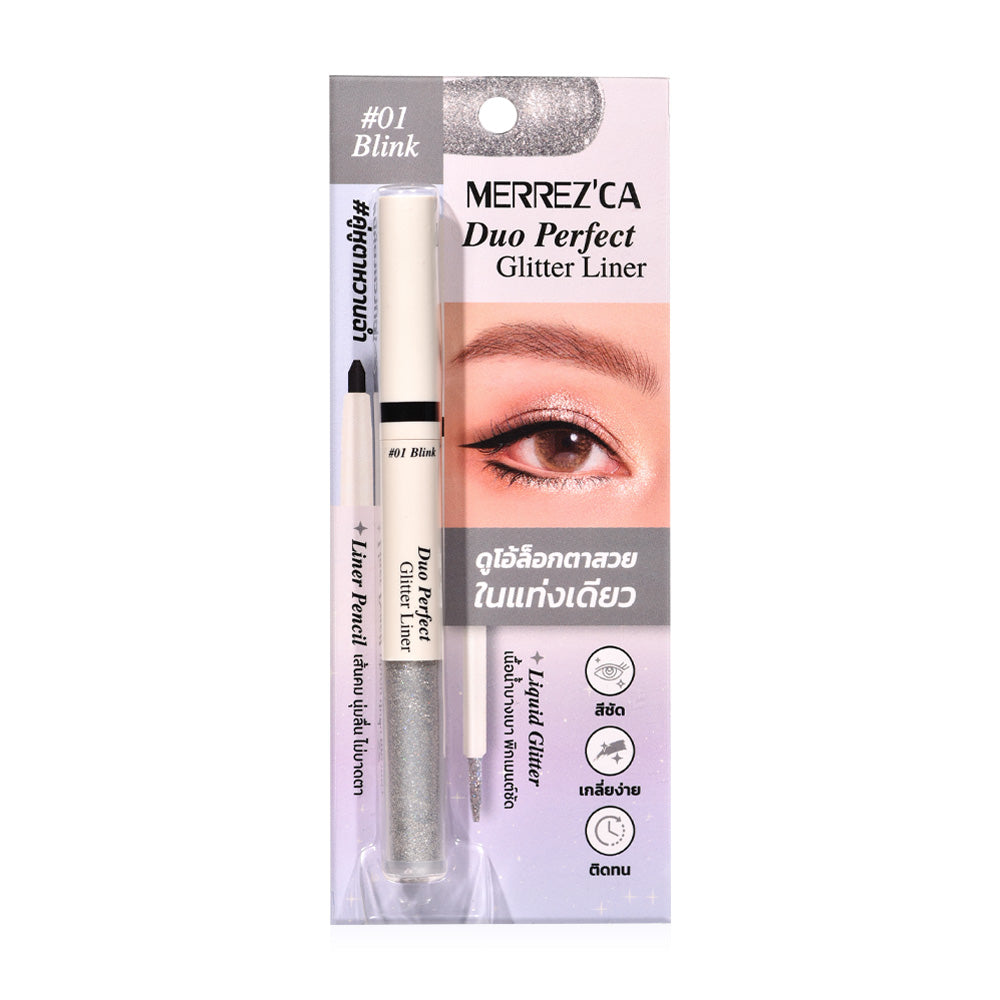 Merrezca Glitter Liner - 2-in-1 Eyeshadow Stick #01 Blink