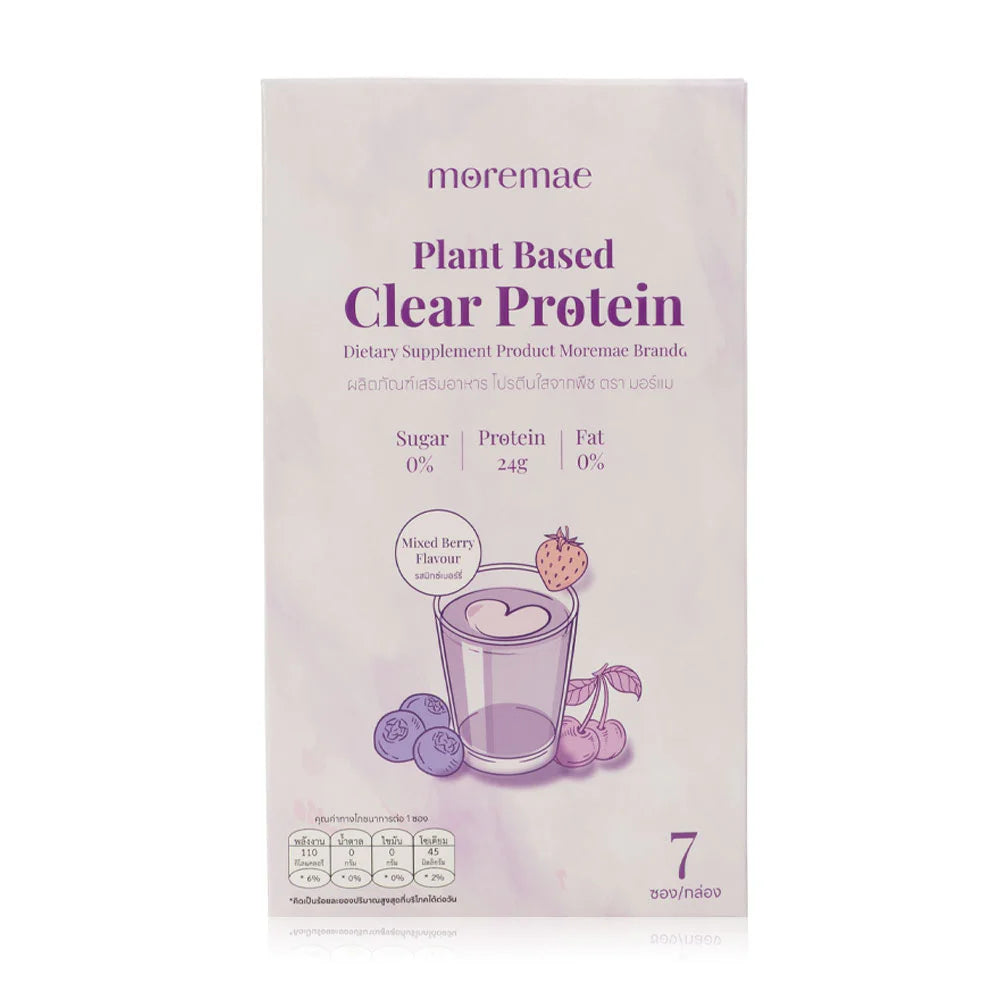 Moremae Plant Based Clear Protein 30g x 7 Sachets Mixed Berry Flavor
