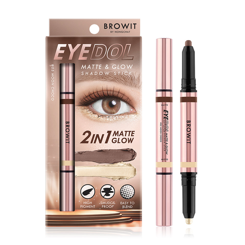 Browit Shadow Stick - Matte & Glow in Moon Choco