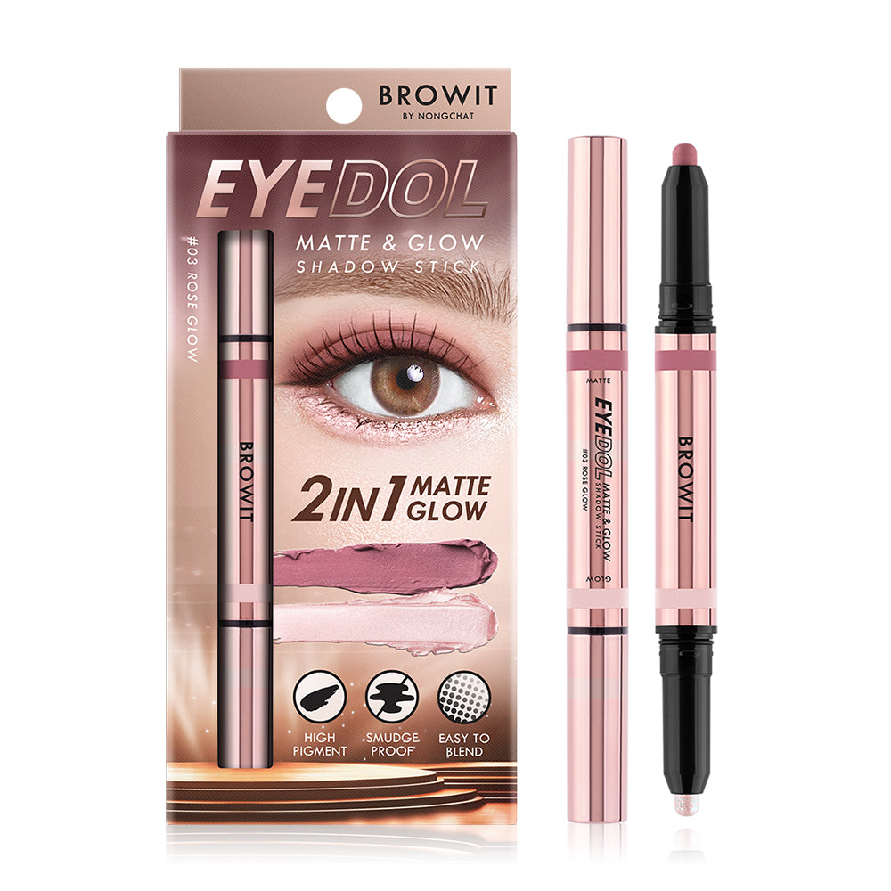 Browit Shadow Stick - Matte & Glow Rose Glow