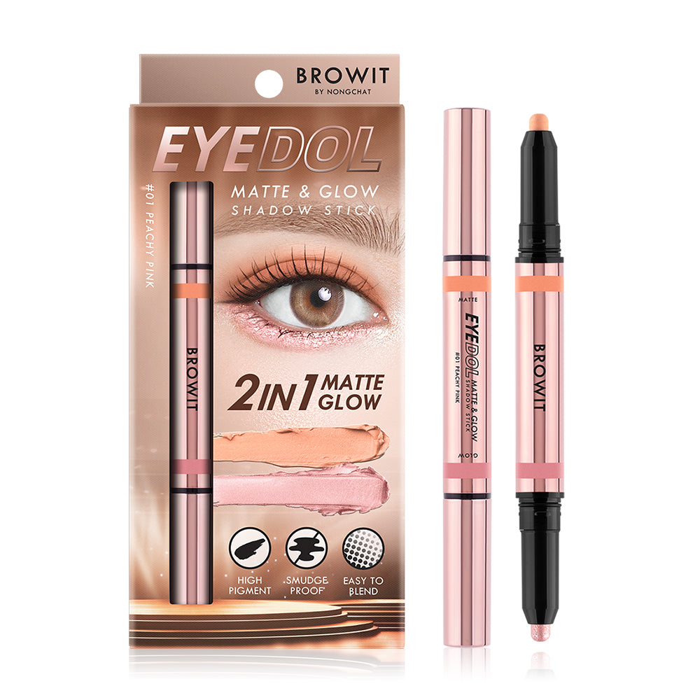 Browit Shadow Stick - Matte & Glow in Peachy Pink