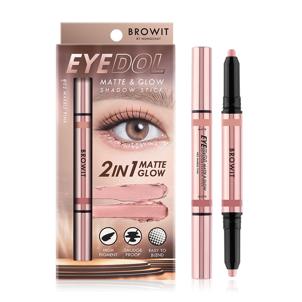Browit Shadow Stick - Matte & Glow in Marble Pink