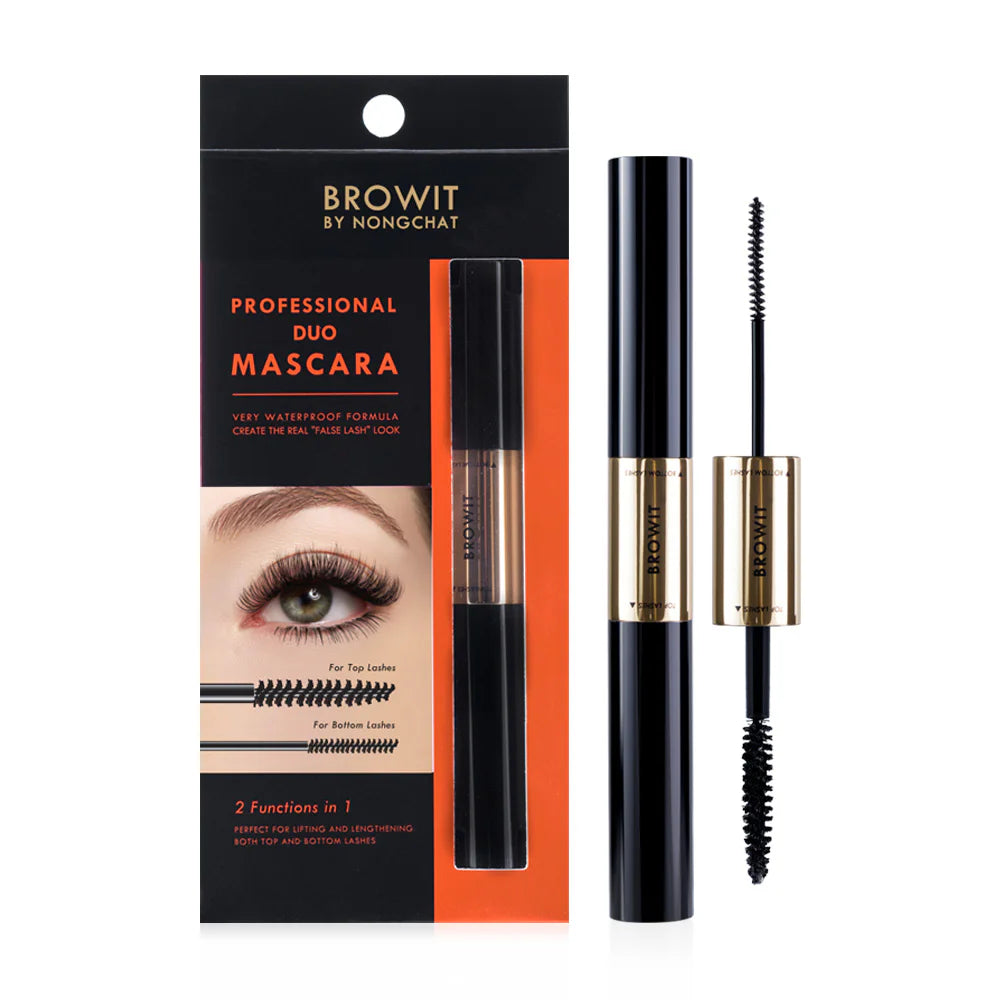 Browit Duo Mascara - Sexy Black, Waterproof & Curling Formula