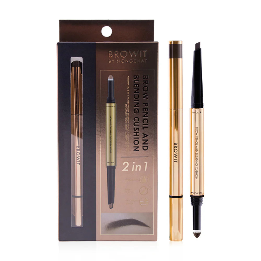 Browit Brow Pencil and Blending Cushion - Natural Finish
