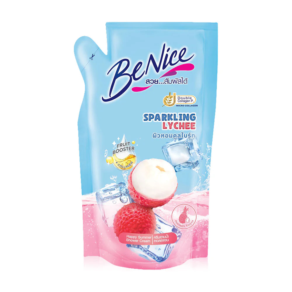 BeNice Shower Cream Happy Summer Sparkling Lychee 400ml [Refill]
